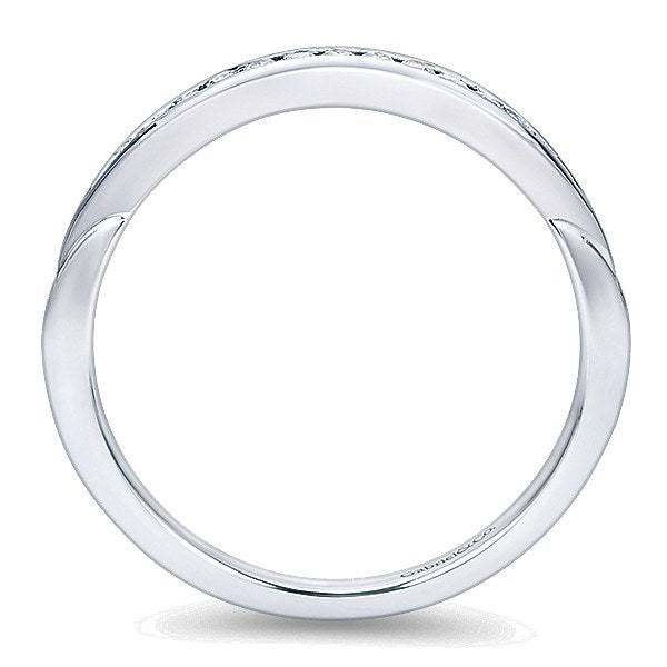 WEDDING - 14K White Gold .13cttw Channel Set Diamond Wedding Band