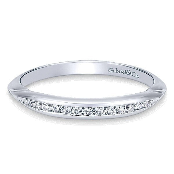 WEDDING - 14K White Gold .13cttw Channel Set Diamond Wedding Band