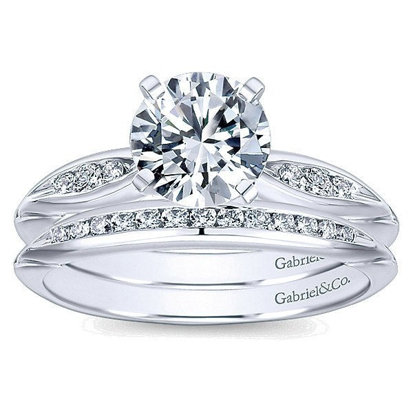 WEDDING - 14K White Gold .13cttw Channel Set Diamond Wedding Band