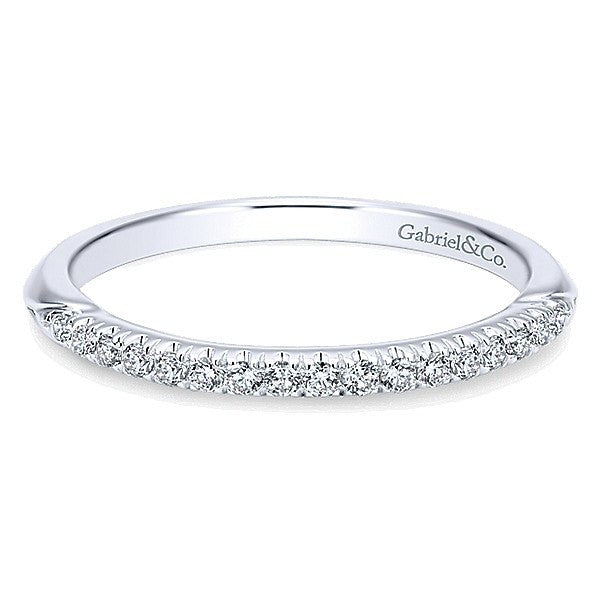 WEDDING - 14k White Gold .13cttw Split Prong Diamond Wedding Band