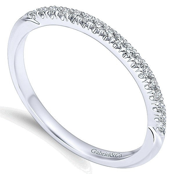 WEDDING - 14k White Gold .13cttw Split Prong Diamond Wedding Band