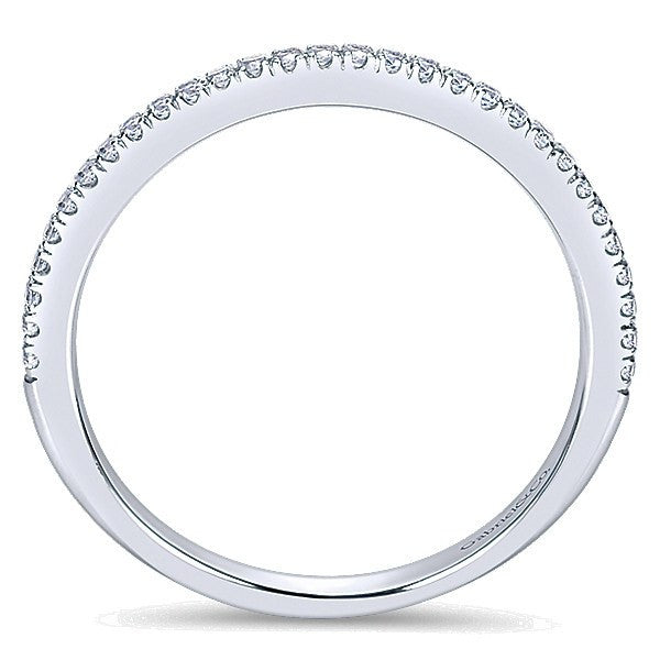 WEDDING - 14k White Gold .15cttw Prong Set Round Diamond Wedding Band