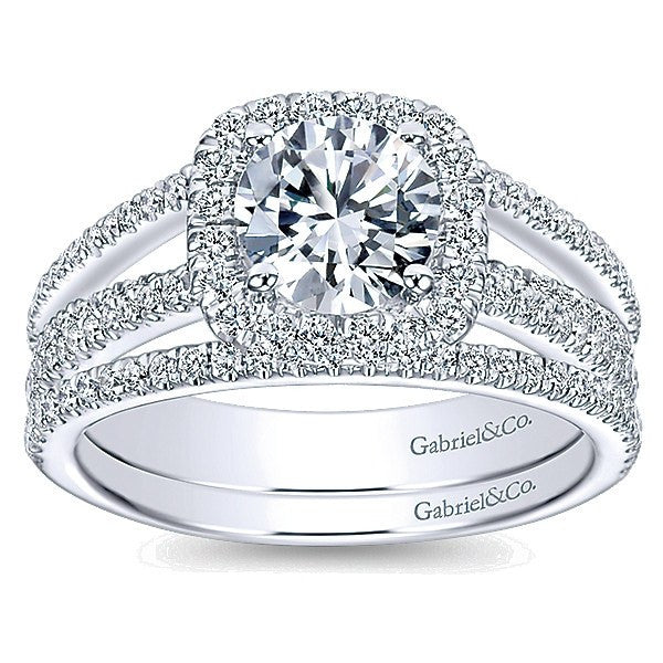 WEDDING - 14k White Gold .15cttw Prong Set Round Diamond Wedding Band
