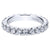 French Pave Eternity Diamond Band 2 Cttw 14K White Gold