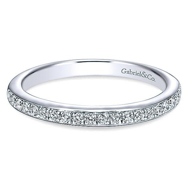 14k White Gold Sapphire and Diamond Braided Wide Band RM2977W-09
