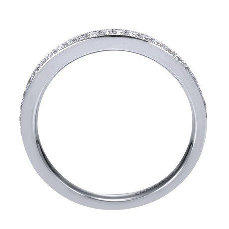 WEDDING - 14K White Gold .25cttw Bead Set Diamond Band