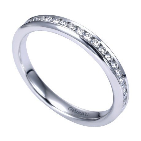 WEDDING - 14K White Gold .25cttw Channel Set Diamond Band