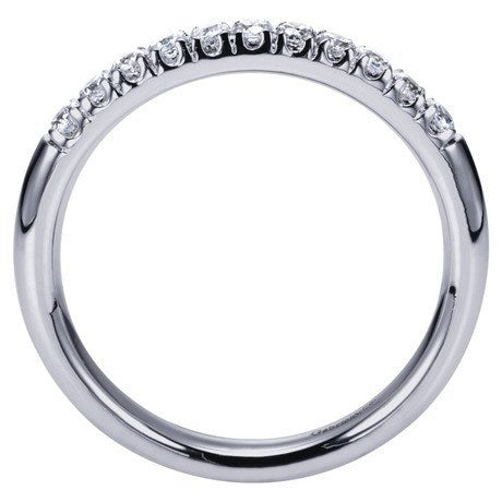 WEDDING - 14K White Gold .25cttw French Pave Diamond Band