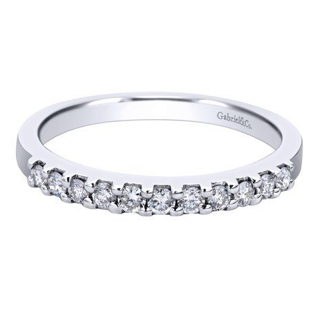 WEDDING - 14K White Gold .25cttw Pave Diamond Band