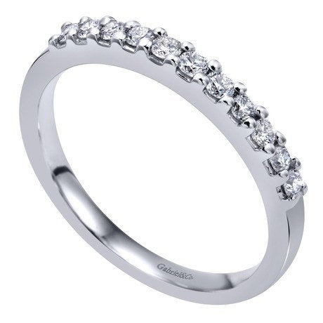 WEDDING - 14K White Gold .25cttw Pave Diamond Band