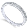 WEDDING - 14K White Gold .30cttw Bead Set Round Diamond Wedding Band With Engraved Shank