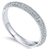 WEDDING - 14k White Gold .36cttw Double Row Angled Diamond Wedding Band With Engraved Shank
