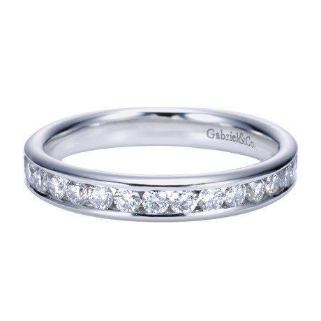 WEDDING - 14K White Gold .50cttw Channel Set Diamond Band