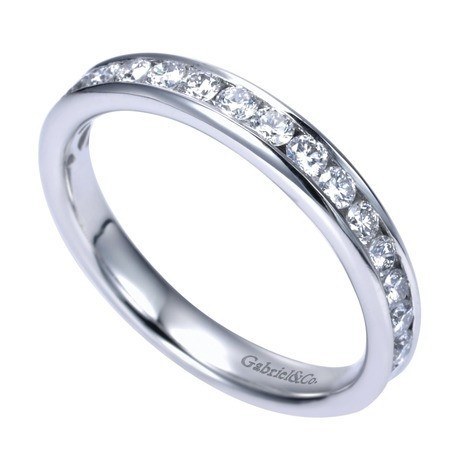 WEDDING - 14K White Gold .50cttw Channel Set Diamond Band