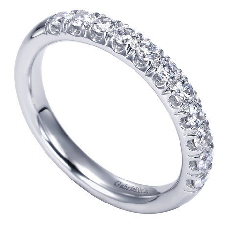 WEDDING - 14K White Gold .50cttw French Pave Diamond Band