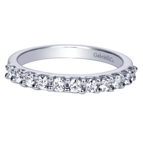 WEDDING - 14K White Gold .50cttw Pave Diamond Band