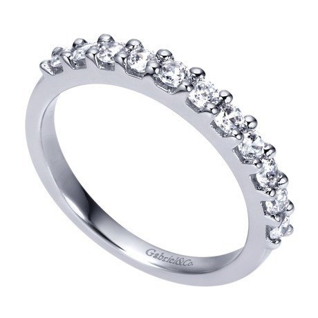 WEDDING - 14K White Gold .50cttw Pave Diamond Band
