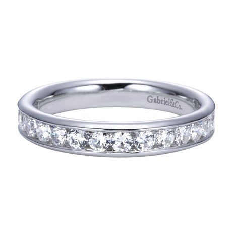 WEDDING - 14K White Gold .75cttw Channel Set Diamond Band