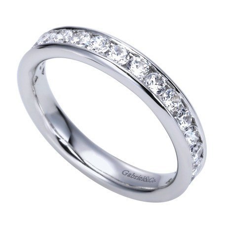 WEDDING - 14K White Gold .75cttw Channel Set Diamond Band