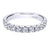 French Pave Diamond Band .75 Cttw 14K White Gold