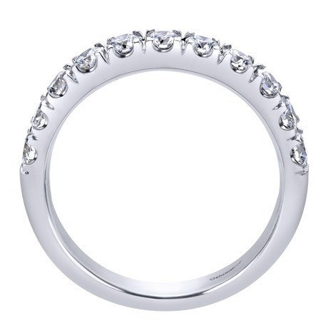 WEDDING - 14K White Gold .75cttw French Pave Diamond Band