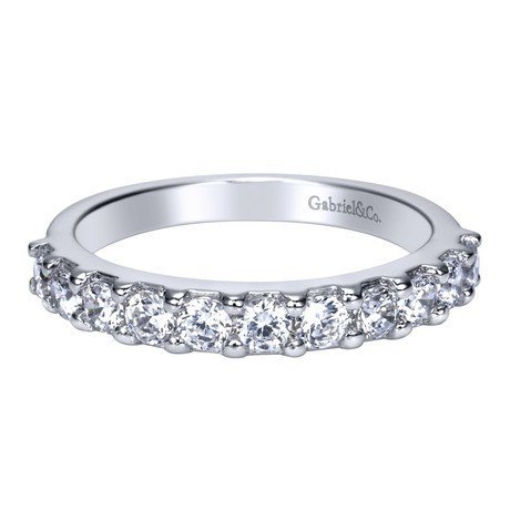 WEDDING - 14K White Gold .75cttw Pave Diamond Band