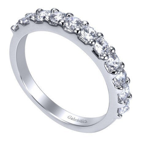 WEDDING - 14K White Gold .75cttw Pave Diamond Band
