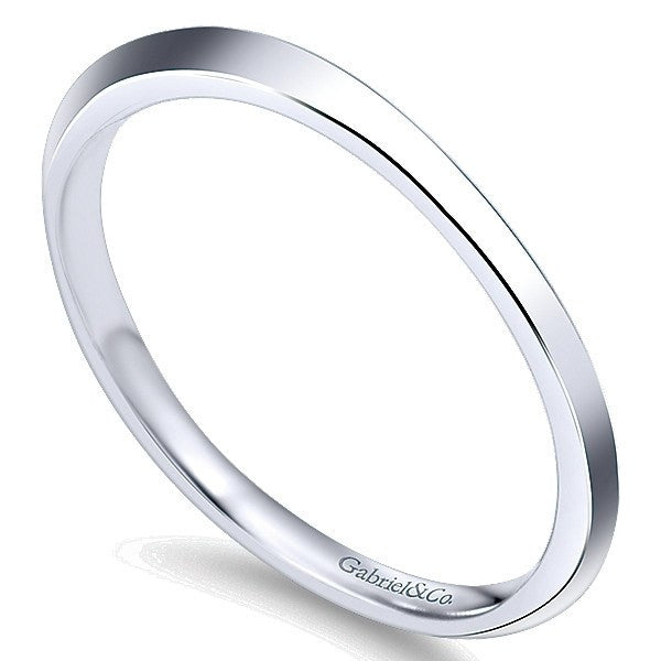 WEDDING - 14K White Gold Polished Knife Edge Wedding Band