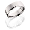 WEDDING - 9mm Wide Cobalt Flat Mens Wedding Band With Angle Stone Finish