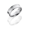 WEDDING - Cobalt Chrome 7mm Wide Concave Beveled Wedding Band