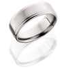 WEDDING - Cobalt Chrome 8mm Flat Top Mens Wedding Band