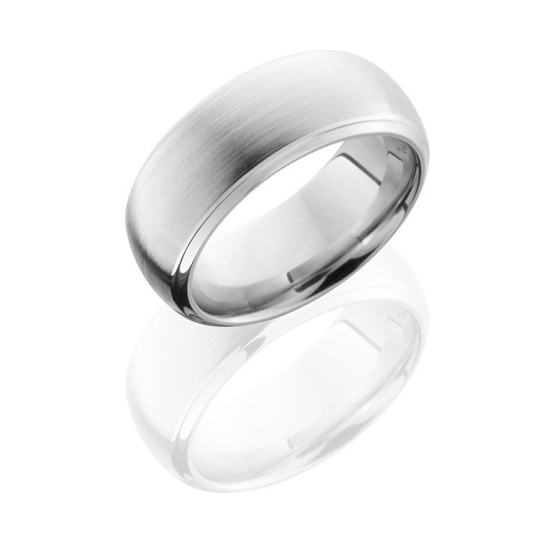 WEDDING - Cobalt Chrome 8mm Wide Beveled Wedding Band
