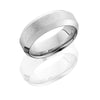 WEDDING - Cobalt Chrome 8mm Wide Beveled Wedding Band With Angle Stone Finish