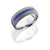 Lapis Inlay Domed Wedding Band Cobalt Chrome 8mm Wide