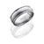 Rounded Edges Damascus Steel Domed Wedding Band 8mm