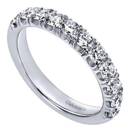 WEDDING - Platinum 1.00cttw French Pave Diamond Wedding Band