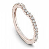 Wedding Ring - 14K Rose Gold .31cttw Curved U Shape Stackable Diamond Wedding Band #858B