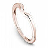 Wedding Ring - 14K Rose Gold Curved Stackable Wedding Band #855B