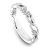 Wedding Ring - 14K White Gold .03cttw Ornate Vintage Diamond Wedding Band #823B