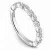 Wedding Ring - 14K White Gold 1/4cttw Prong And Bezel Set Stackable Diamond Wedding Band
