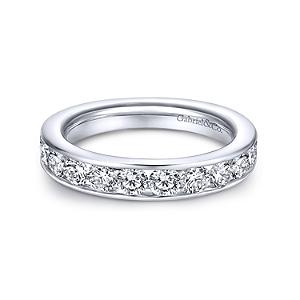 Wedding Ring - 14K White Gold 1.50cttw 16-Stone Channel Set Diamond Band