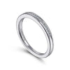 Wedding Ring - 14K White Gold .10cttw 20-Stone Channel Set Diamond Band