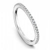 Wedding Ring - 14K White Gold .17cttw Contoured Diamond Wedding Band #869B