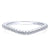 Curved Pave Diamond Wedding Band 14K White Gold 373B