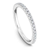 Wedding Ring - 14K White Gold .18cttw Pave Diamond Wedding Band #814B
