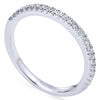 Wedding Ring - 14K White Gold .19cttw Straight Pave Diamond Wedding Band