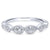 Pear Shape Bead Set with Milgrain Diamond Wedding Band 386B