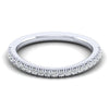 Wedding Ring - 14K White Gold .24cttw Straight Pave Diamond Curved Wedding Band