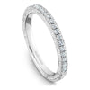 Wedding Ring - 14K White Gold .25cttw Hand Carved Paved Diamond Wedding Band #810B