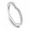 Wedding Ring - 14K White Gold .31cttw Curved U Shape Stackable Diamond Wedding Band #857B